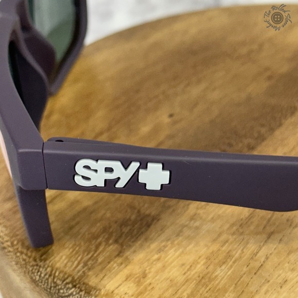 New Spy Helm Sunglasses Matte Plum Frame Happy Lens Purple Mirror 57-18-140 - Picture 7 of 13